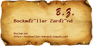 Bockmüller Zaránd névjegykártya